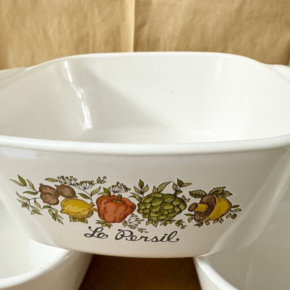 Vintage Petite Pan, Spice of life, Le Persil, Corning Ware 700ML (3 Casseroles) - Picture 3 of 6